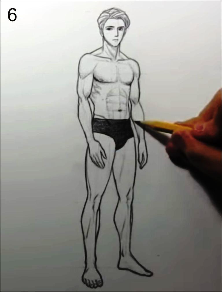 menggambar manusia tahap 6